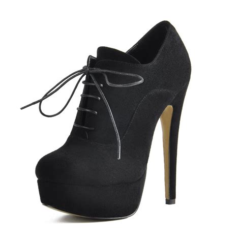 prada suede chocolate lace up bootie high heel|black high heel suede booties.